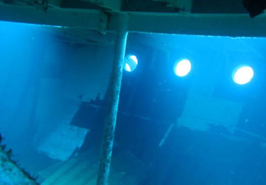 Dive wreck at Tulamben Bali